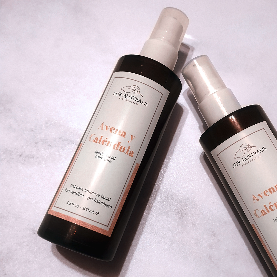 jabon facial de avena y calendula para piel sensible y/o con rosácea 100 ml